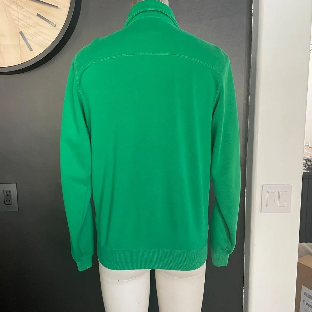 Adidas Vintage Green Cotton Blend Men's‎ Sweatshirt with Original Logo, Medium